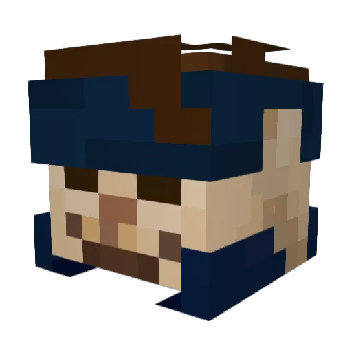 SuperRattical Minecraft avatar head, 3D render