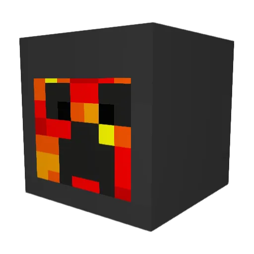 SuperRedFire Minecraft avatar head, 3D render