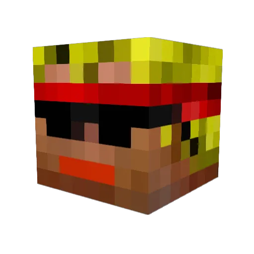 SuperRezi Minecraft avatar head, 3D render