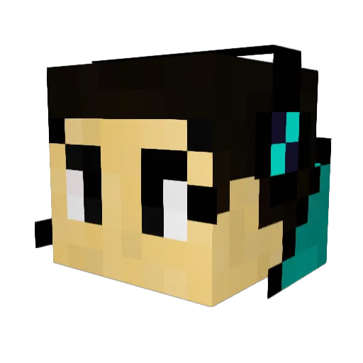 SuperRyanK Minecraft avatar head, 3D render
