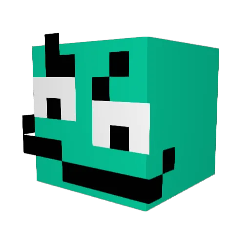 SuperSaaaS Minecraft avatar head, 3D render