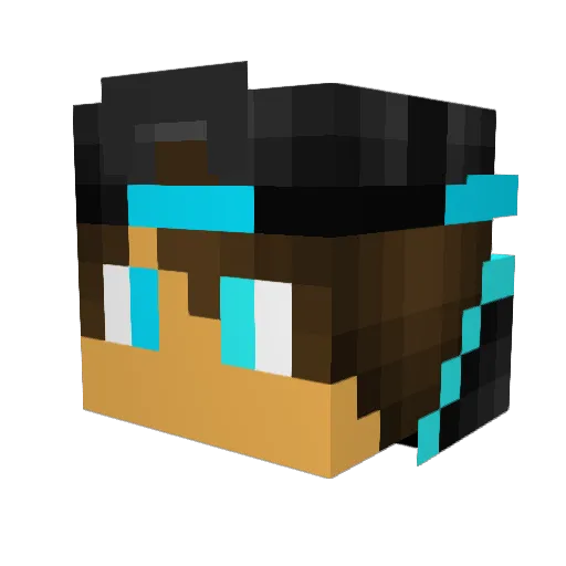 SuperSaiyan200 Minecraft avatar head, 3D render