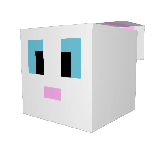 SuperSanni11 Minecraft avatar head, 3D render