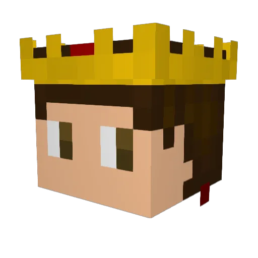 SuperSchauer Minecraft avatar head, 3D render