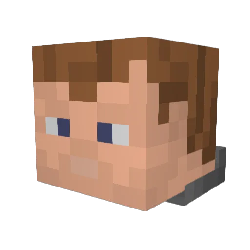 SuperScheini Minecraft avatar head, 3D render
