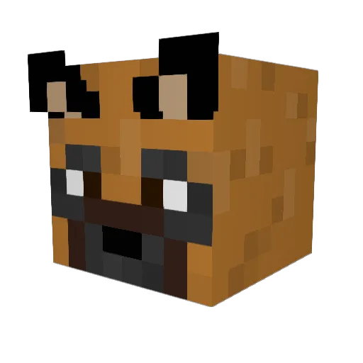 SuperScout3 Minecraft avatar head, 3D render