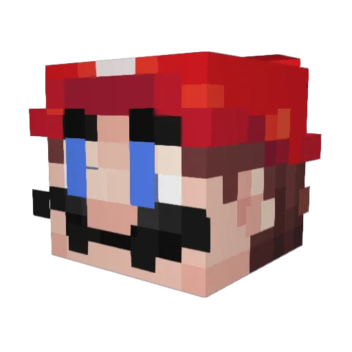 SuperSerena Minecraft avatar head, 3D render