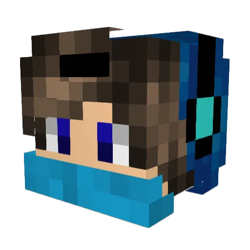 SuperSeth143 Minecraft avatar head, 3D render