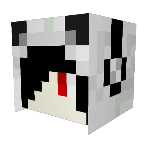 SuperShinyVR Minecraft avatar head, 3D render