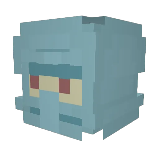 SuperSigma7 Minecraft avatar head, 3D render