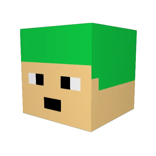 SuperSioux29 Minecraft avatar head, 3D render