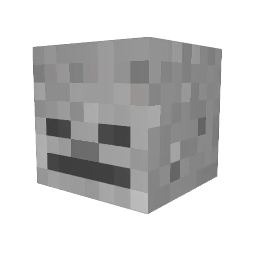 SuperSkullNL Minecraft avatar head, 3D render