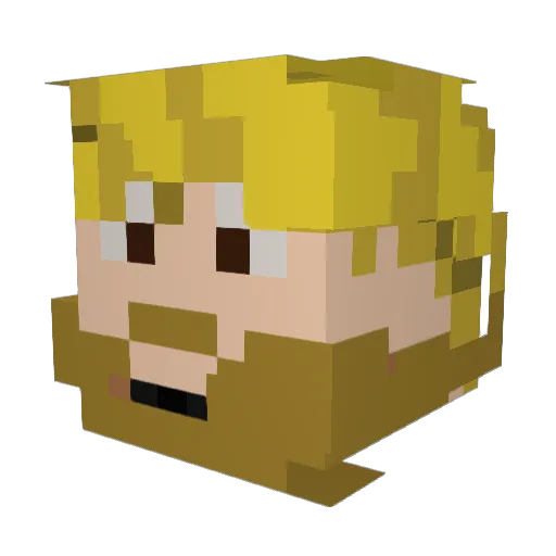 SuperSl0th Minecraft avatar head, 3D render