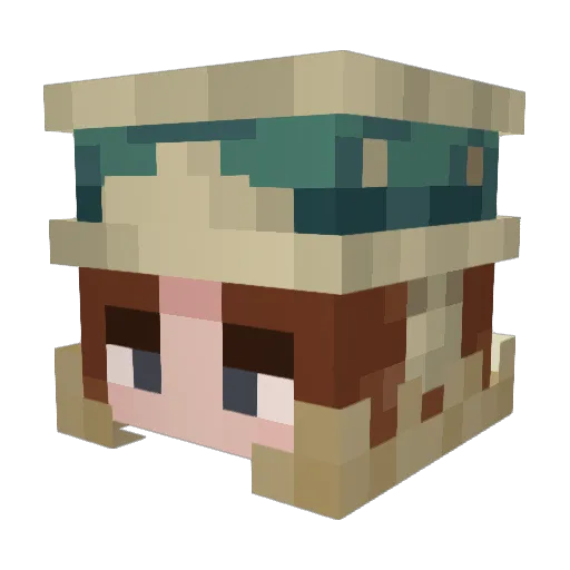 SuperSlide Minecraft avatar head, 3D render