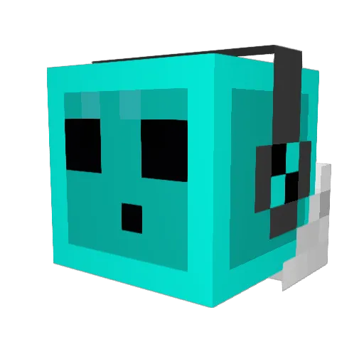 SuperSlime64 Minecraft avatar head, 3D render