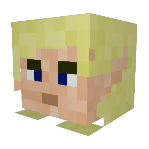 SuperSmellySocks Minecraft avatar head, 3D render