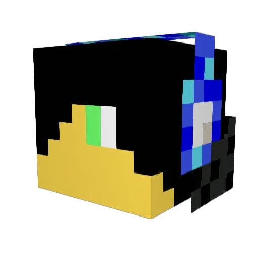 SuperSmilez Minecraft avatar head, 3D render