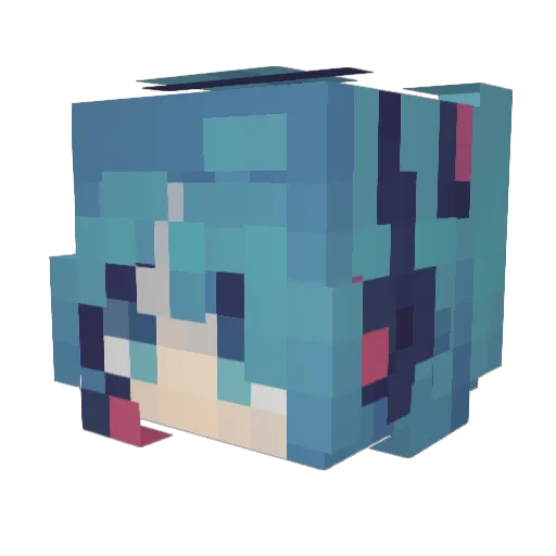 SuperSniper000 Minecraft avatar head, 3D render