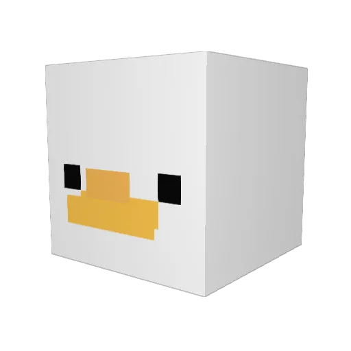 SuperSnowball Minecraft avatar head, 3D render