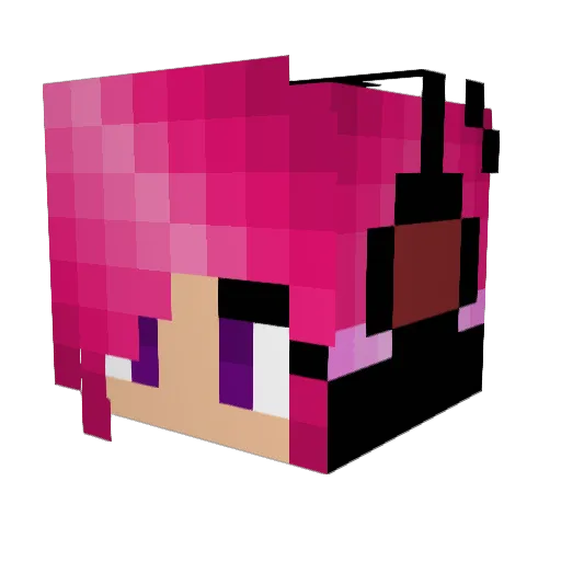SuperSonic21X Minecraft avatar head, 3D render