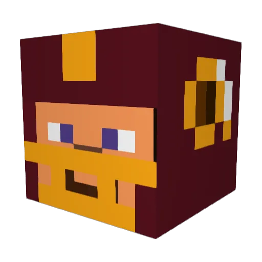 SuperSonic89 Minecraft avatar head, 3D render