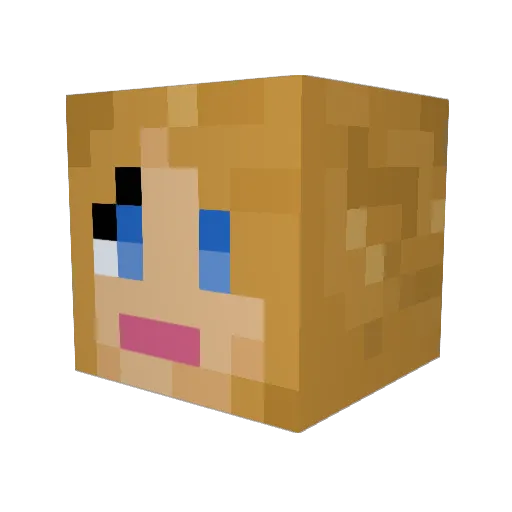 SuperSopz Minecraft avatar head, 3D render