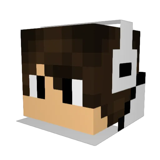 SuperSpaceGaming Minecraft avatar head, 3D render