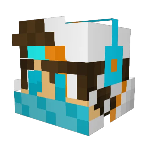 SuperSparta66 Minecraft avatar head, 3D render