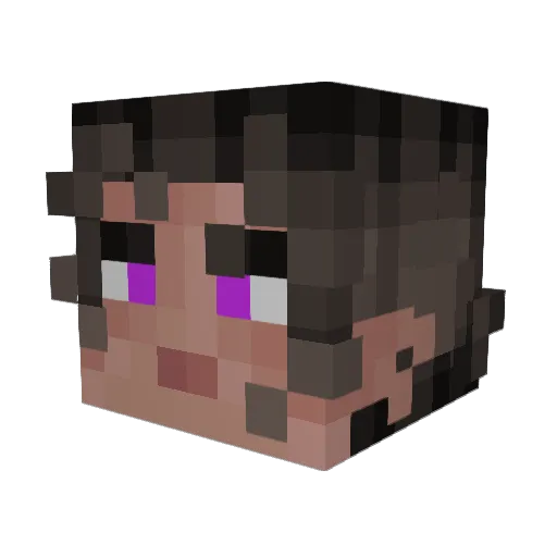 SuperSpika Minecraft avatar head, 3D render