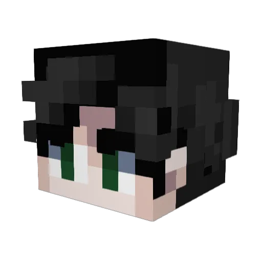 SuperStefee Minecraft avatar head, 3D render