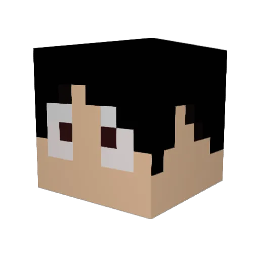 SuperSter777 Minecraft avatar head, 3D render