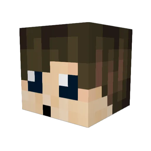 SuperStevan Minecraft avatar head, 3D render