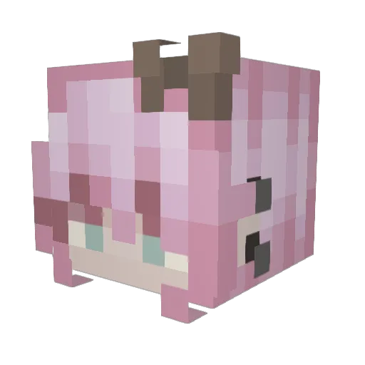 SuperSukichan Minecraft avatar head, 3D render