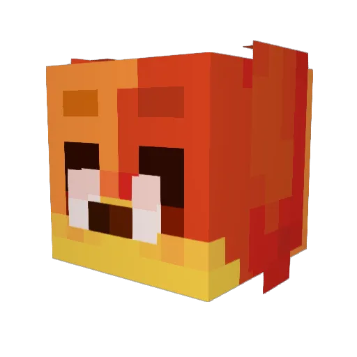 SuperSylic64 Minecraft avatar head, 3D render
