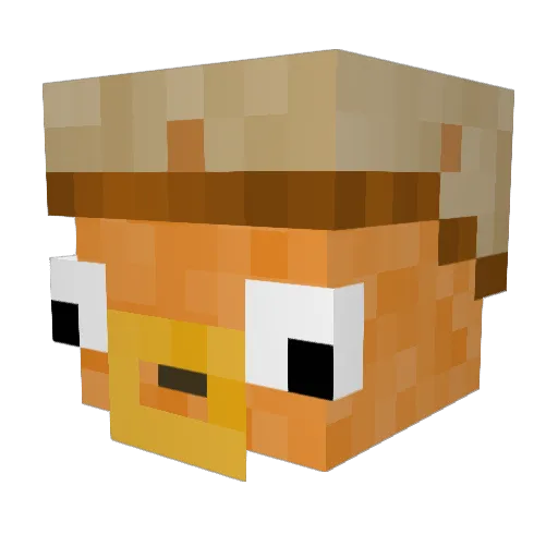 SuperTedo Minecraft avatar head, 3D render