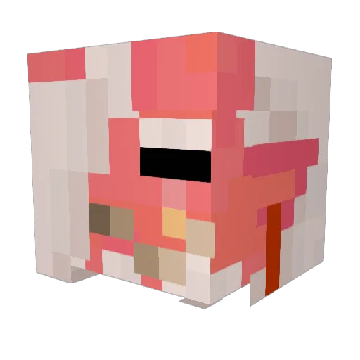 SuperTengu Minecraft avatar head, 3D render