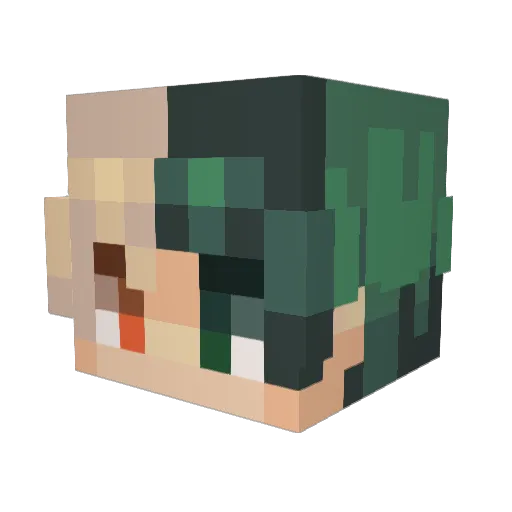 SuperTeragram Minecraft avatar head, 3D render