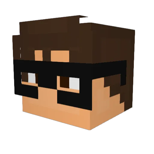 SuperThai Minecraft avatar head, 3D render