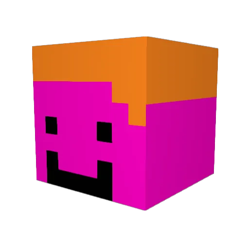 SuperTijke Minecraft avatar head, 3D render