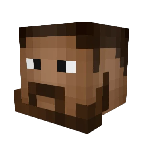 SuperTrash100 Minecraft avatar head, 3D render