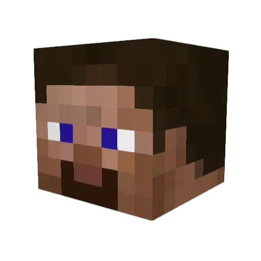 SuperWallaM Minecraft avatar head, 3D render