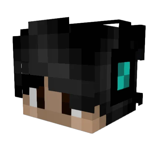 SuperWavez Minecraft avatar head, 3D render