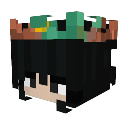 SuperWorldGame5 Minecraft avatar head, 3D render