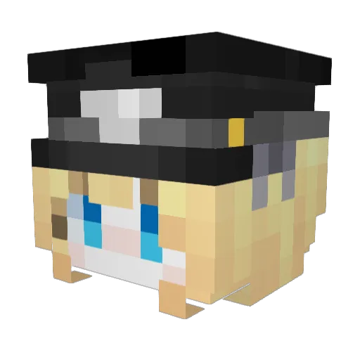 SuperXdh Minecraft avatar head, 3D render