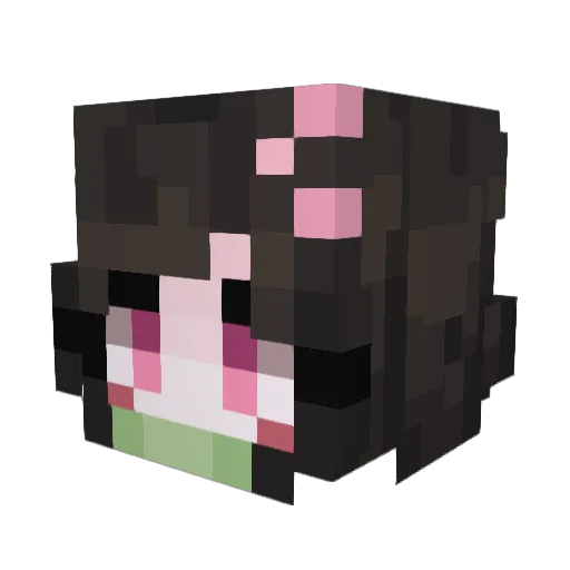 SuperZZZ Minecraft avatar head, 3D render