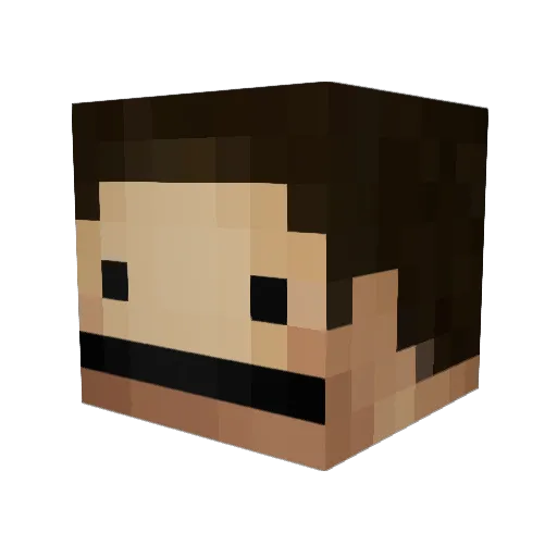 SuperZapatin Minecraft avatar head, 3D render