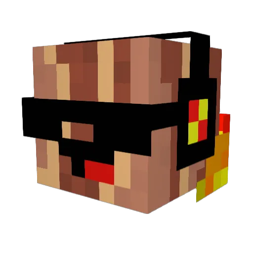 Super_101 Minecraft avatar head, 3D render