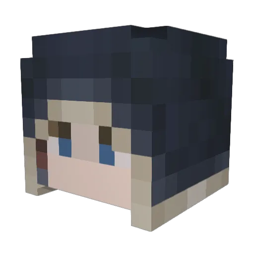 Super_21 Minecraft avatar head, 3D render