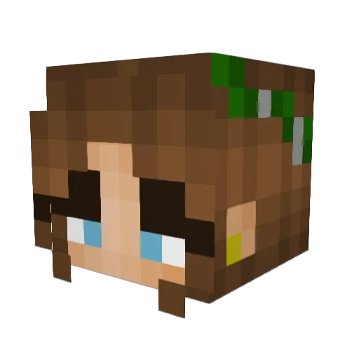 Super_Bibz Minecraft avatar head, 3D render