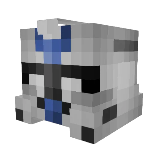Super_Chalky Minecraft avatar head, 3D render